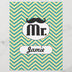 Tableau Monsieur Jaune et Chevron Zigzag Vert