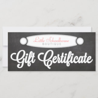 Tableau noir - Certificat cadeau personnalisé