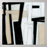 Tableau noir et blanc Abstrait