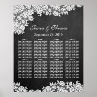 Tableau noir et Mariage en dentelle blanche