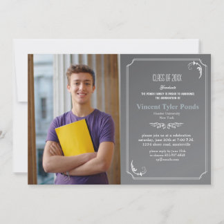 Tableau noir fin Diplôme Photo Invitation