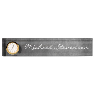 Tableau noir gris Motif plaque commerciale