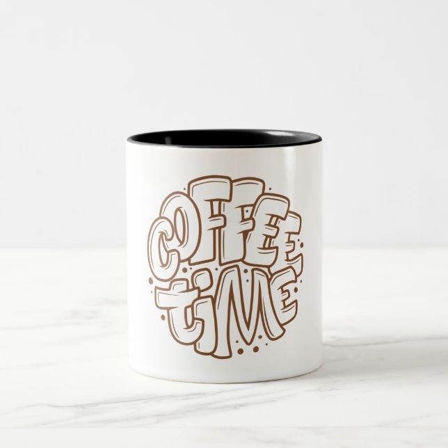 Tableau noir Laisser le café Temps minimal Mug (Centre)