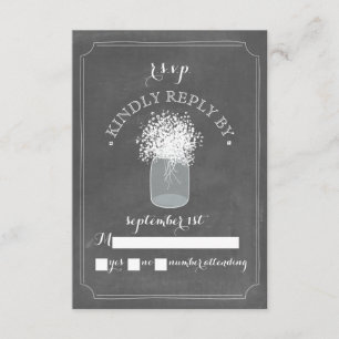 Tableau noir Mason Jar RSVP