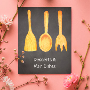 Tableau noir Ustensiles jaunes Recette Divider