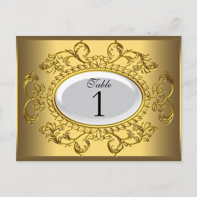 Tableau Numéro Cartes Royal White Gold (Devant)