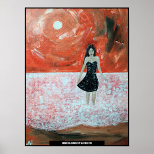 Tableau Oriental Sunset par Alfred Fox