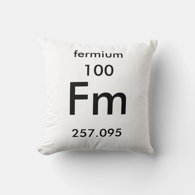 Tableau périodique 100 Coussin de fermium (Recto)