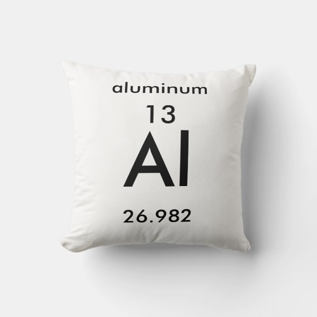 Tableau périodique 13 Coussin en aluminium (Recto)