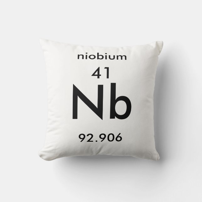Tableau périodique 41 Coussin de niobium (Recto)