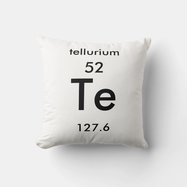 Tableau périodique 52 Coussin de tellure (Recto)