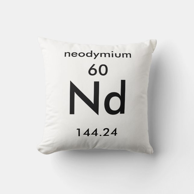 Tableau périodique 60 Coussin de néodyme (Recto)