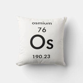 Tableau périodique 76 Coussin Osmium