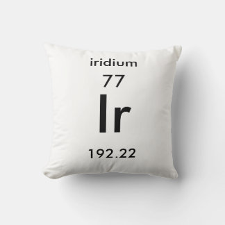 Tableau périodique 77 Coussin Iridium