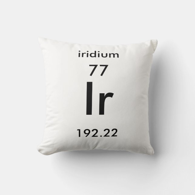 Tableau périodique 77 Coussin Iridium (Recto)