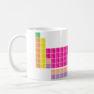 Tableau périodique coloré moderne d'éléments Mug