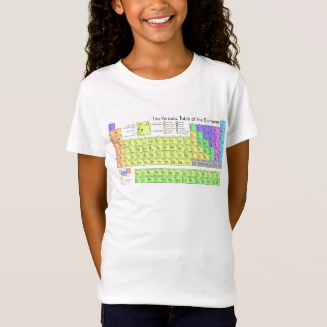 Tableau périodique des éléments t-shirt de filles  (Devant)