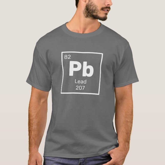 Tableau Plomb / Périodique - T-shirt Élément Pb (Devant)