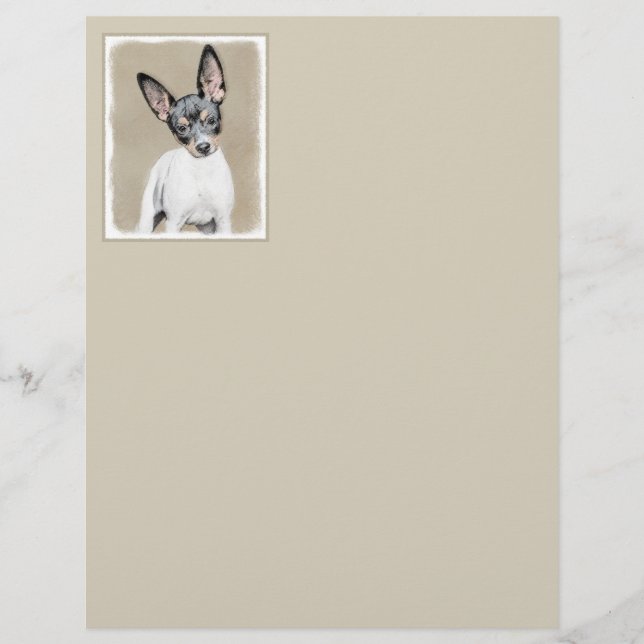 Tableau Rat Terrier - Cute Original Chien Art (Devant)