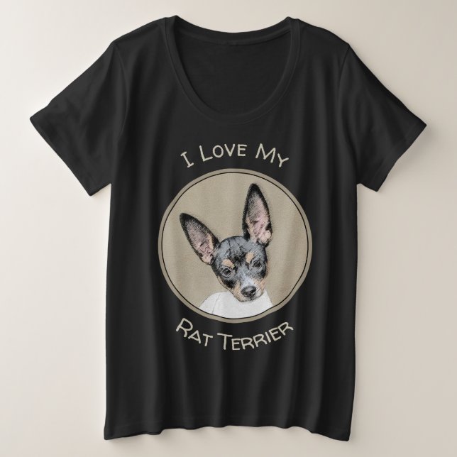 Tableau Rat Terrier - Cute Original Chien Art (Design devant)
