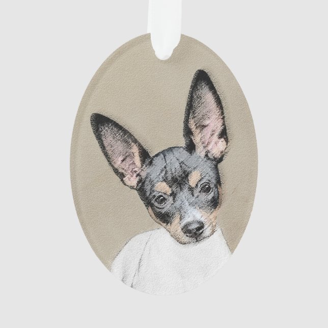 Tableau Rat Terrier - Cute Original Chien Art (dos)