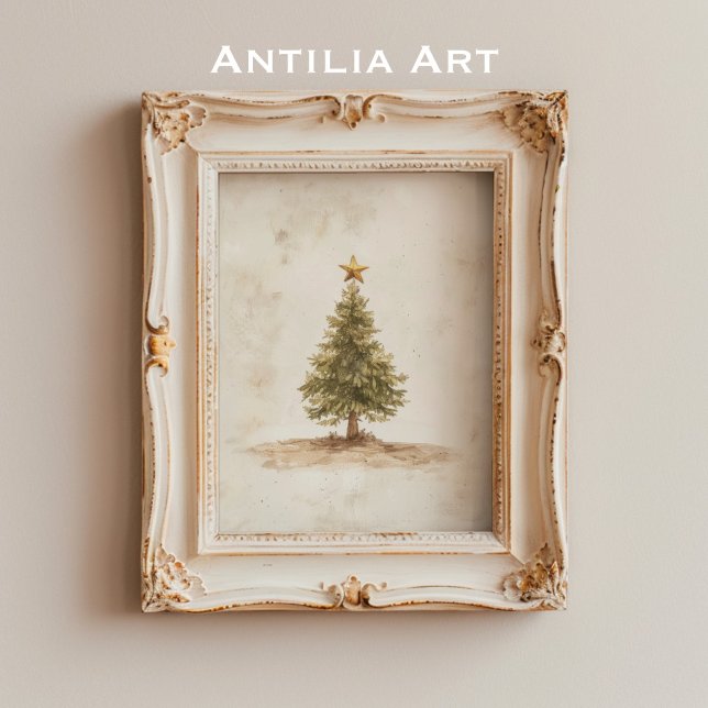 Tableau Rustique Arbre de Noël Vintage sapin (Créateur téléchargé)