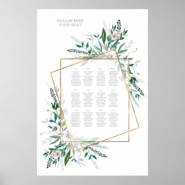 Tableau Rustique des Mariages d'été (Devant)