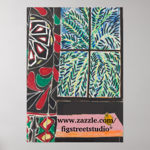 Tableau sous fenêtre, après l'affiche de Matisse