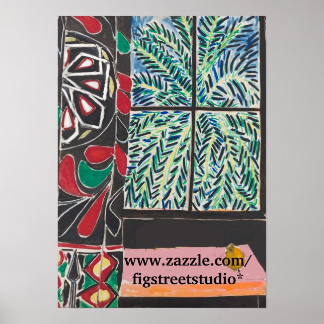 Tableau sous fenêtre, après l'affiche de Matisse (Devant)