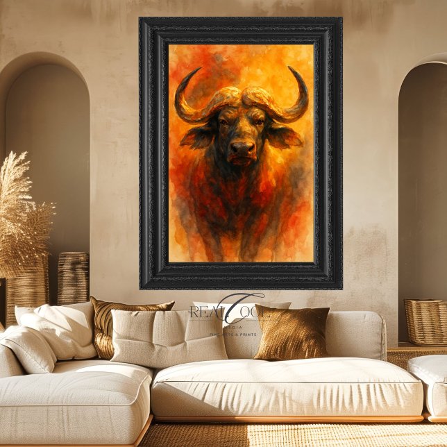 Tableau sur toile Cape Buffalo Afrique du Sud (Créateur téléchargé)