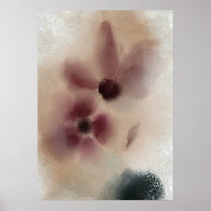 Tableau Vintage Chic Twin Bourgogne Fleurs