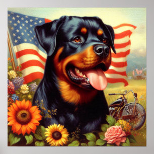 Tableau vintage Rottweiler