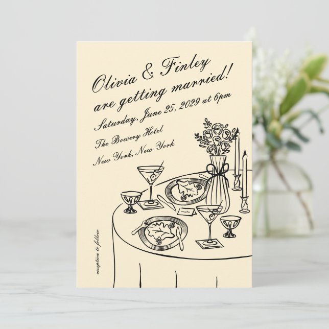 Tableau Wedding Invitation (Debout devant)