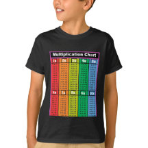 Tableaux de multiplication Temps 1 à 10 T-shirt en