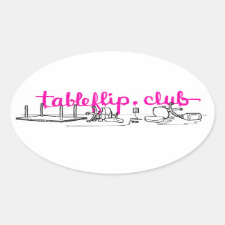 tableflip.club Stickers ovale