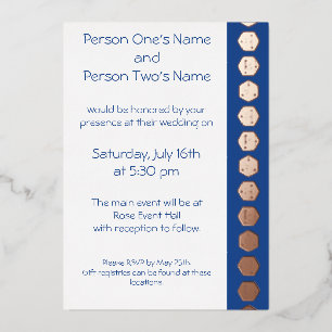 Tabletop Chic dans Blue Foil Invitation