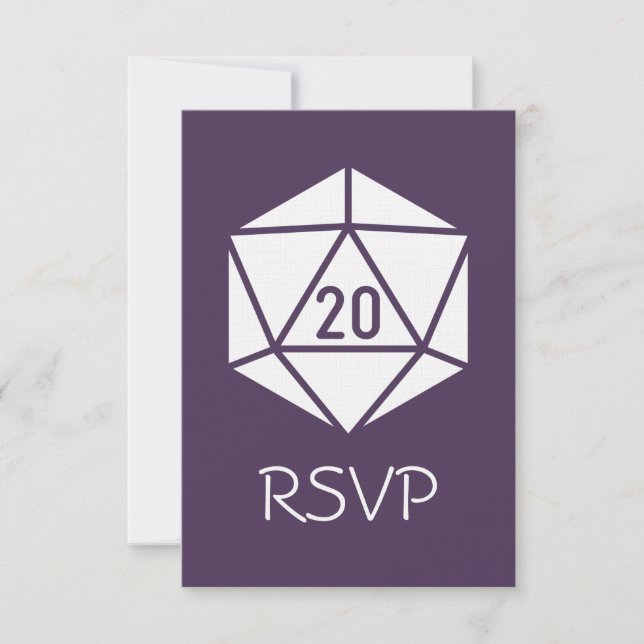 Tabletop Chic dans la carte RSVP violet (Devant)