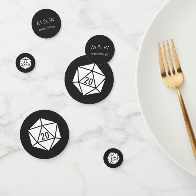 Tabletop Chic dans la table noire Confetti (Groupe)