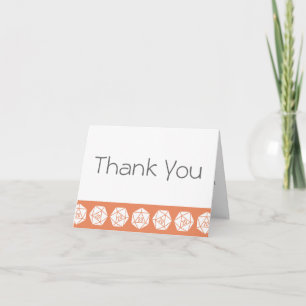 Tabletop Chic dans le Carte de remerciements coral