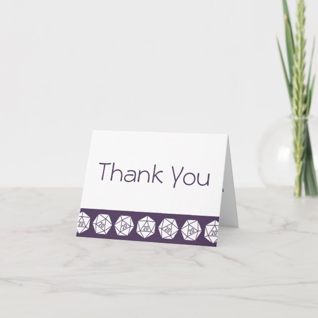 Tabletop Chic dans le Carte de remerciements mauve (Devant)