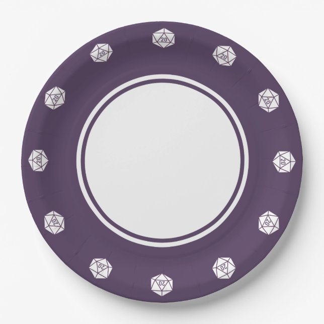 Tabletop Chic en Assiette en Papier Violet (Devant)