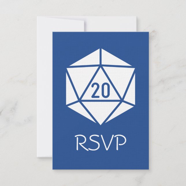 Tabletop Chic en bleu carte RSVP (Devant)