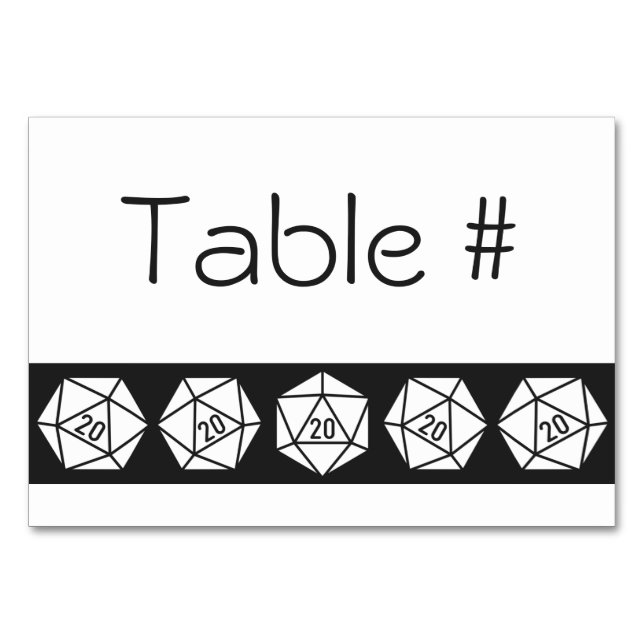Tabletop Chic en carte de table noire (Devant)