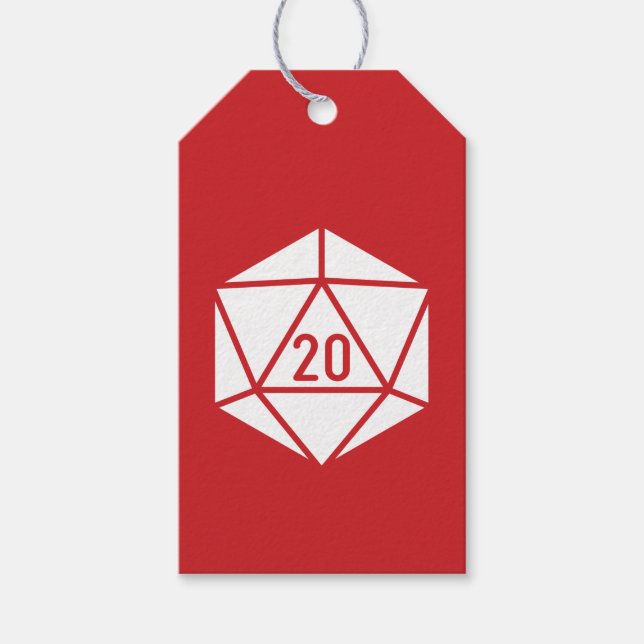 Tabletop Chic en Cerise Étiquette Cadeau (Devant)