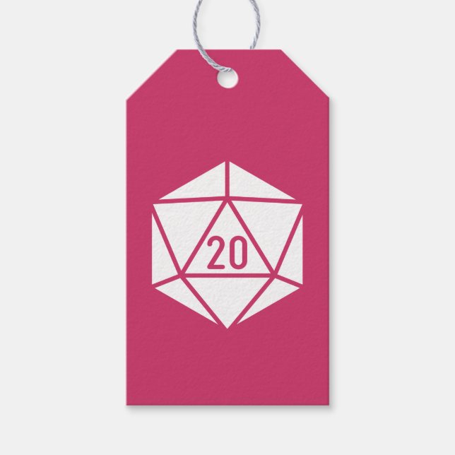 Tabletop Chic en framboise étiquette cadeau (Devant)