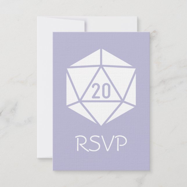 Tabletop Chic en lavande - Carte de réponse RSVP (Devant)