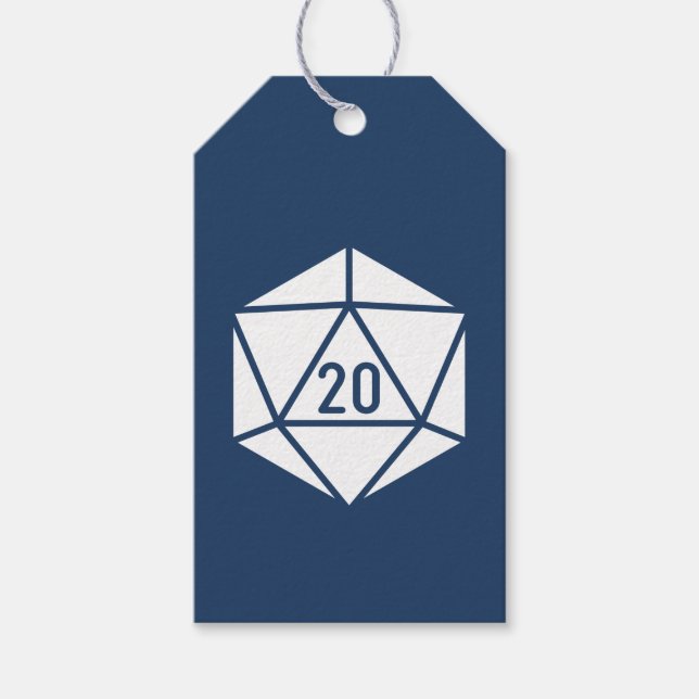 Tabletop Chic en Navy Étiquette de Cadeau (Devant)