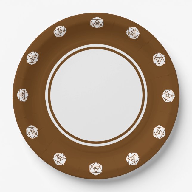 Tabletop Chic en Papier Assiette Chocolat (Devant)