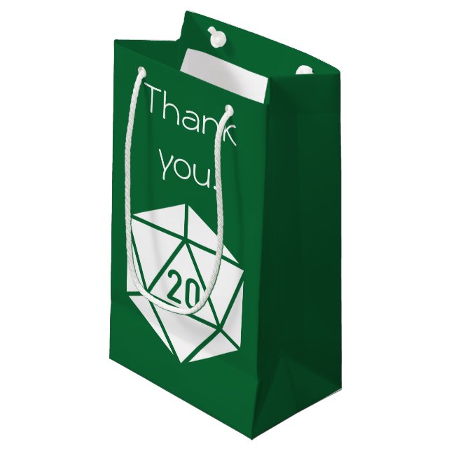 Tabletop Chic en sac cadeau vert (Devant Angle)