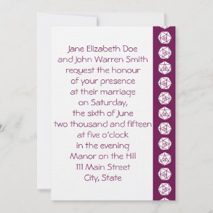 Tabletop Chic en vin Invitation de mariage